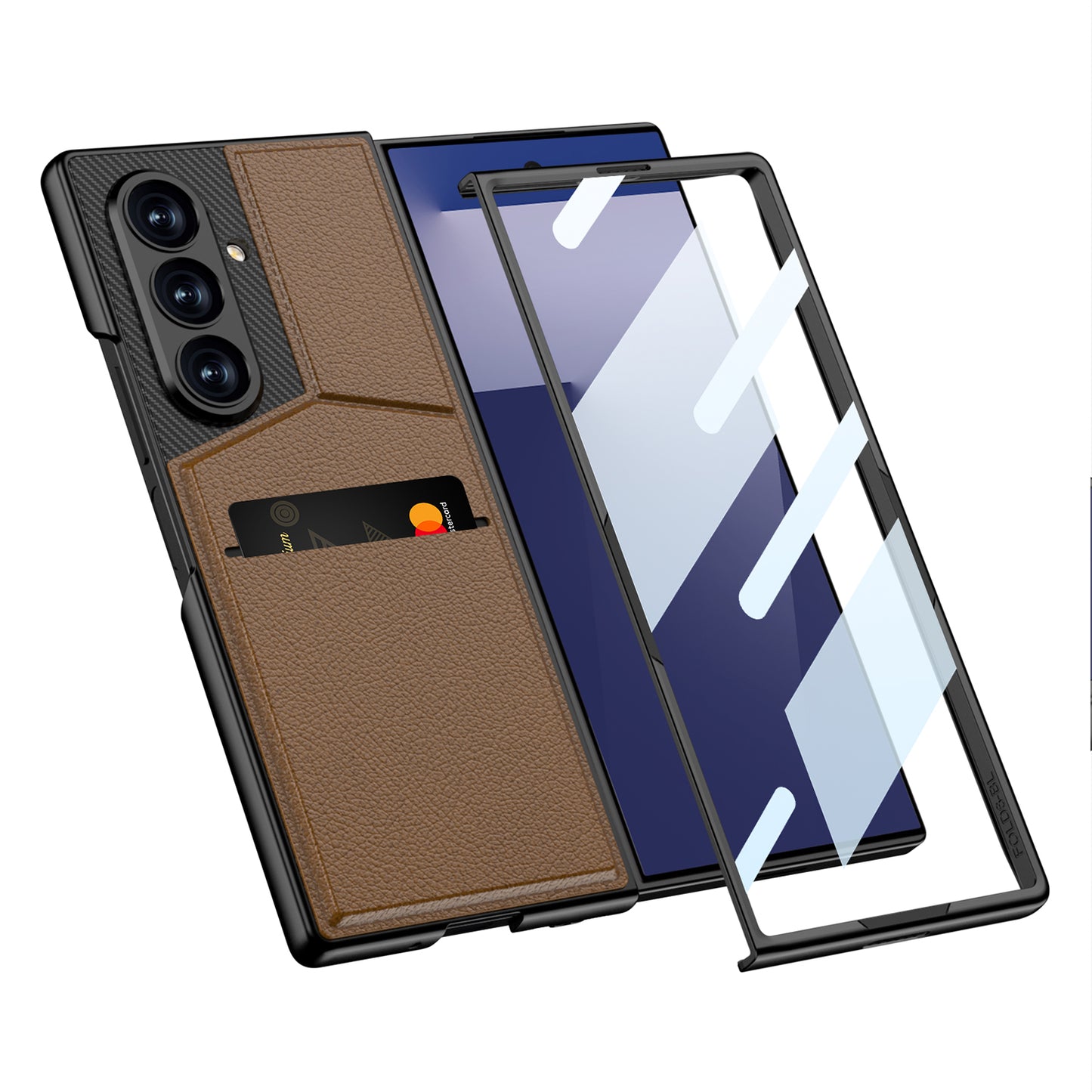 High Quality Carbon Fibre Magnetic Card Holder Phone Case For Samsung Galaxy Z Fold7/Fold6