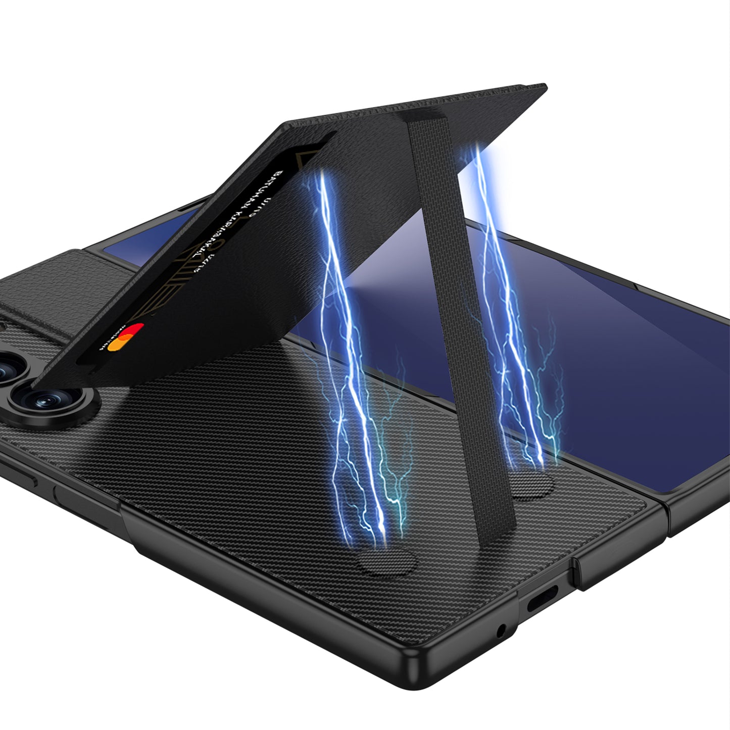 High Quality Carbon Fibre Magnetic Card Holder Phone Case For Samsung Galaxy Z Fold7/Fold6