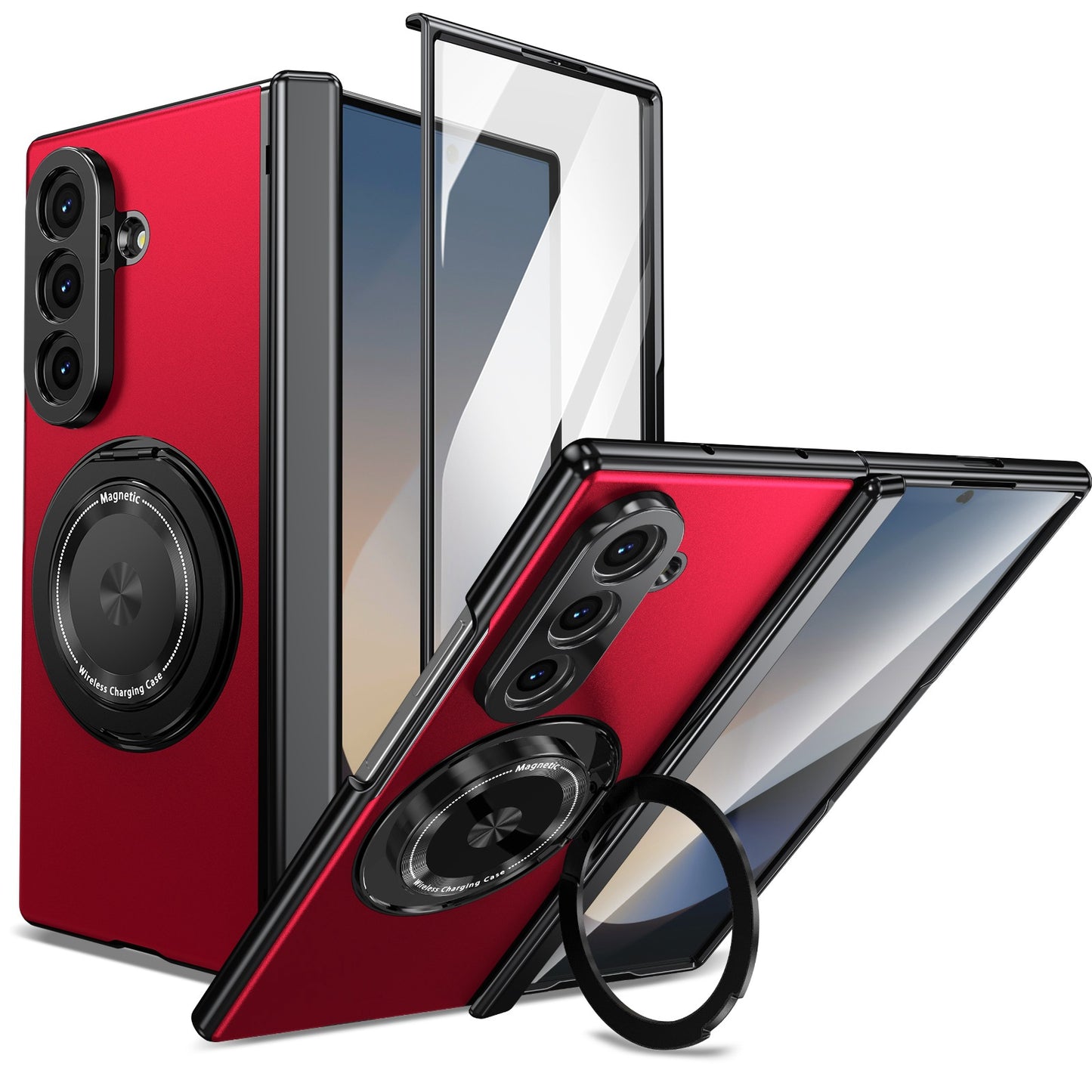 Magnetic Rotating Bracket 'Shell+Film' Anti Drop Protection Phone Case For Samsung Galaxy Z Fold7/6/5/4 & Flip7/6/5/4