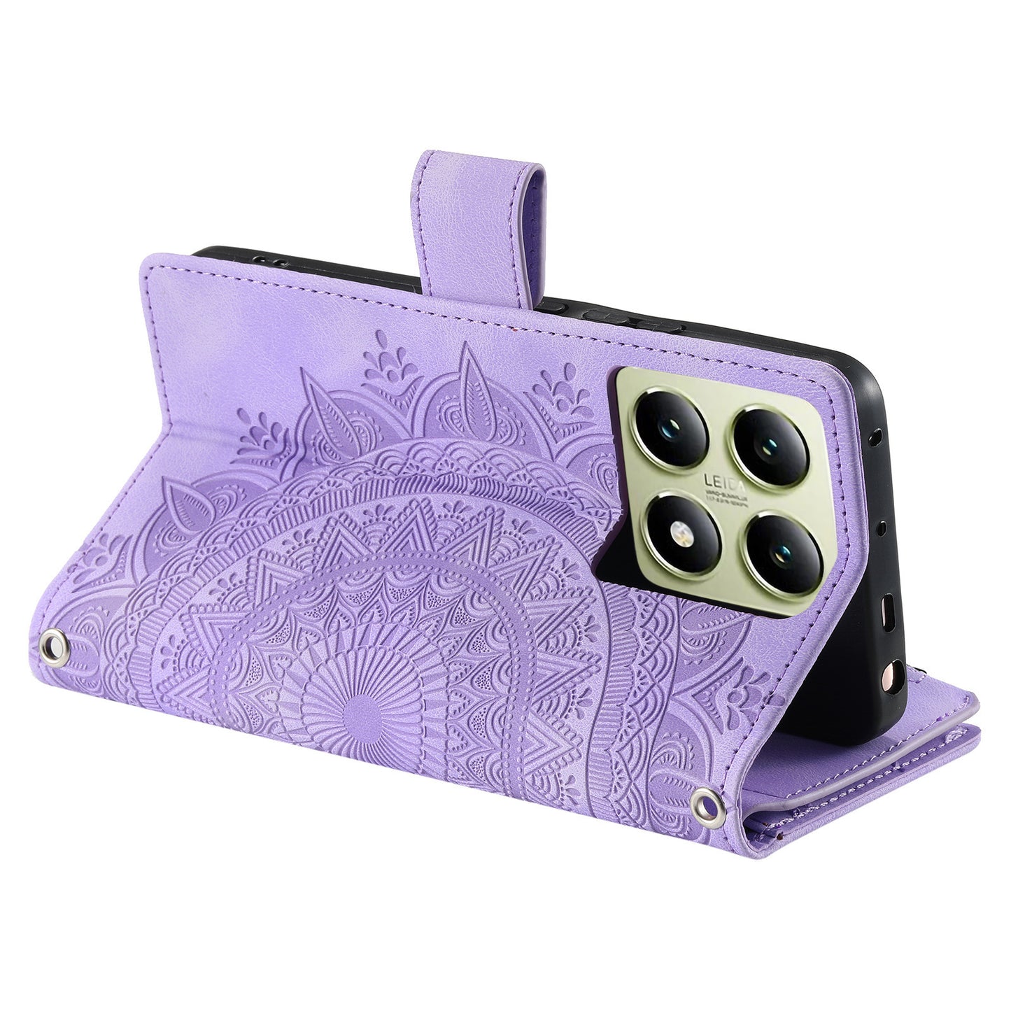 High Quality Bohemian Style Leather Card Insertion Zipper Pockets Phone Case For Xiaomi 14T 13T Pro 13T