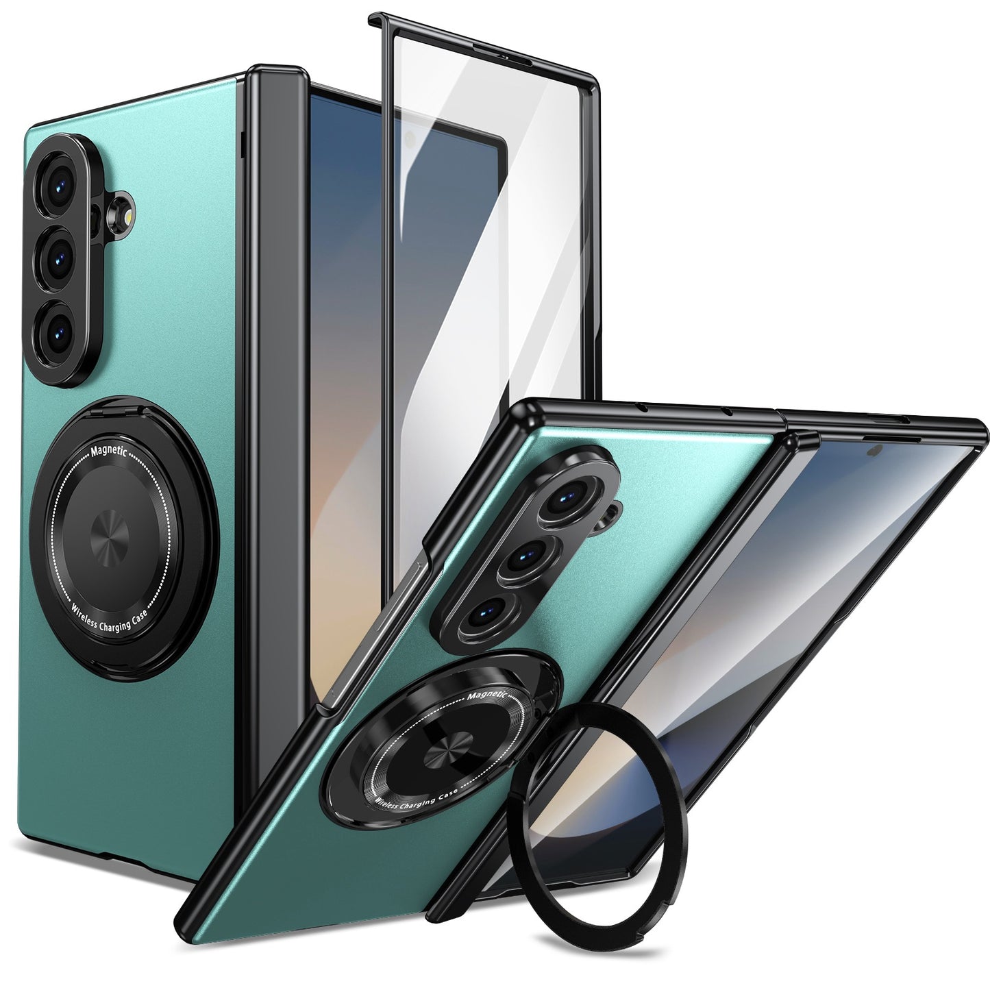 Magnetic Rotating Bracket 'Shell+Film' Anti Drop Protection Phone Case For Samsung Galaxy Z Fold7/6/5/4 & Flip7/6/5/4