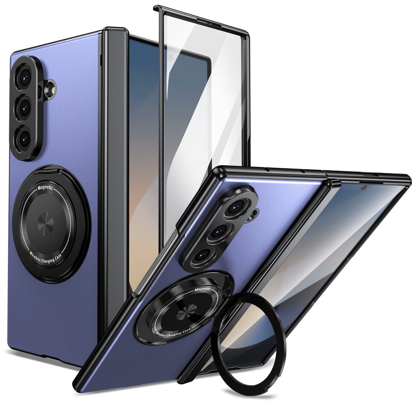 Magnetic Rotating Bracket 'Shell+Film' Anti Drop Protection Phone Case For Samsung Galaxy Z Fold7/6/5/4 & Flip7/6/5/4