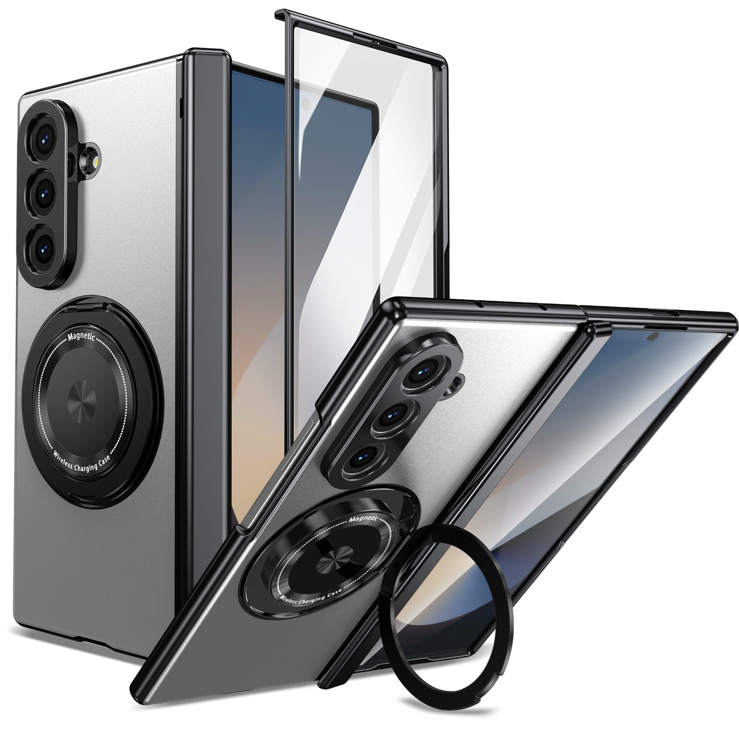 Magnetic Rotating Bracket 'Shell+Film' Anti Drop Protection Phone Case For Samsung Galaxy Z Fold7/6/5/4 & Flip7/6/5/4