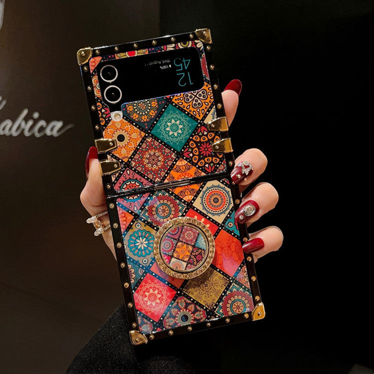 High Quality Bohemian Style Lanyard Ring Phone Case For Samsung Galaxy Z Flip6 Flip5