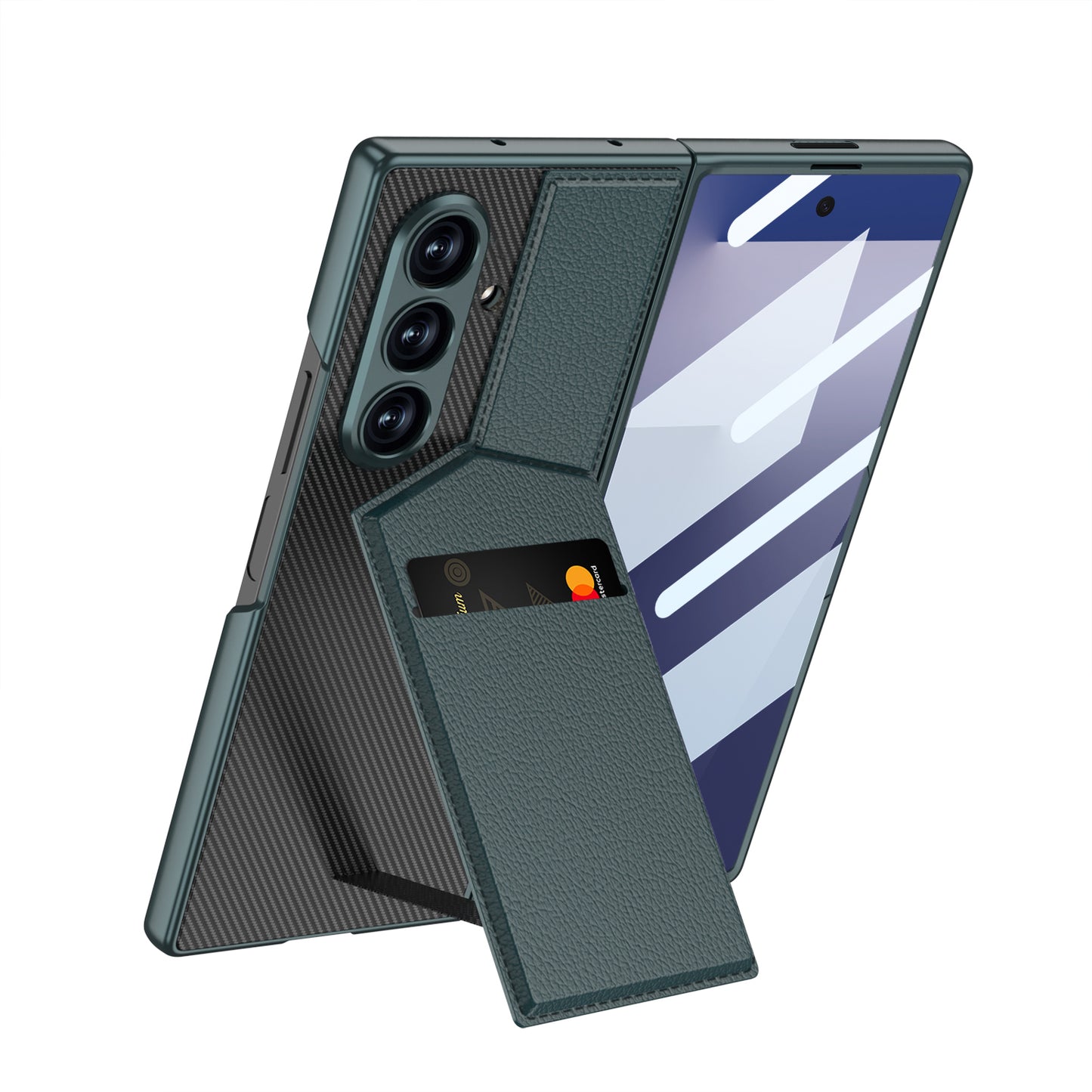 High Quality Carbon Fibre Magnetic Card Holder Phone Case For Samsung Galaxy Z Fold7/Fold6