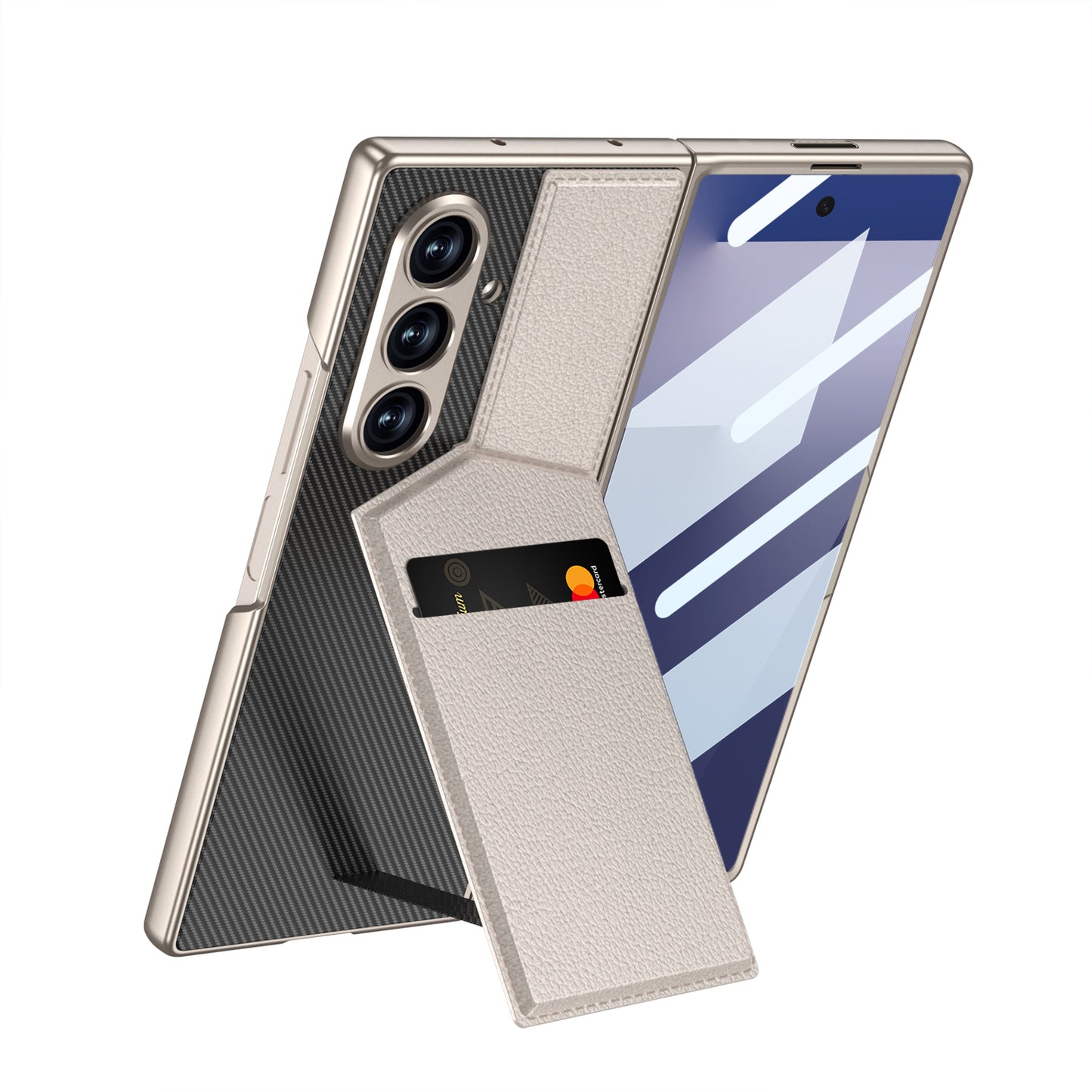 High Quality Carbon Fibre Magnetic Card Holder Phone Case For Samsung Galaxy Z Fold7/Fold6