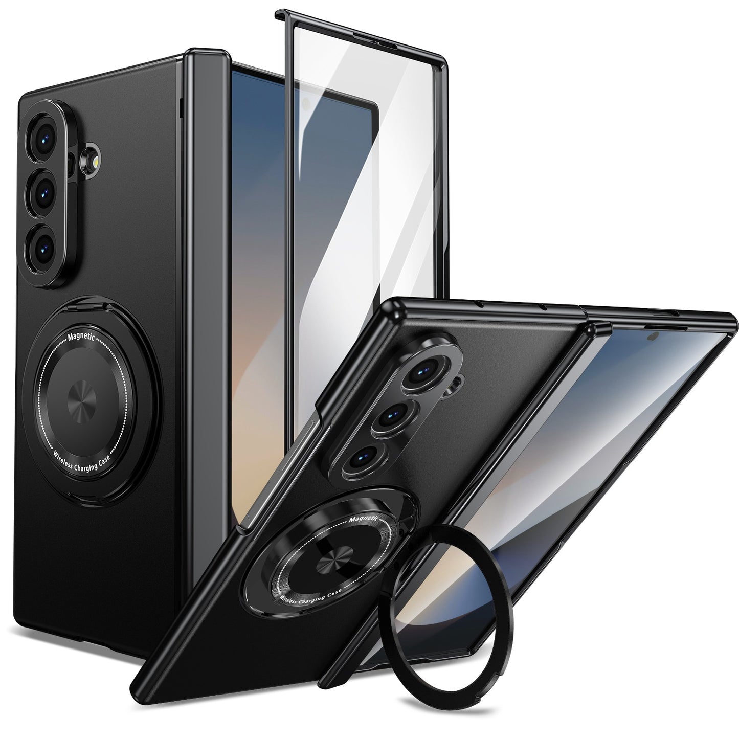 Magnetic Rotating Bracket 'Shell+Film' Anti Drop Protection Phone Case For Samsung Galaxy Z Fold7/6/5/4 & Flip7/6/5/4