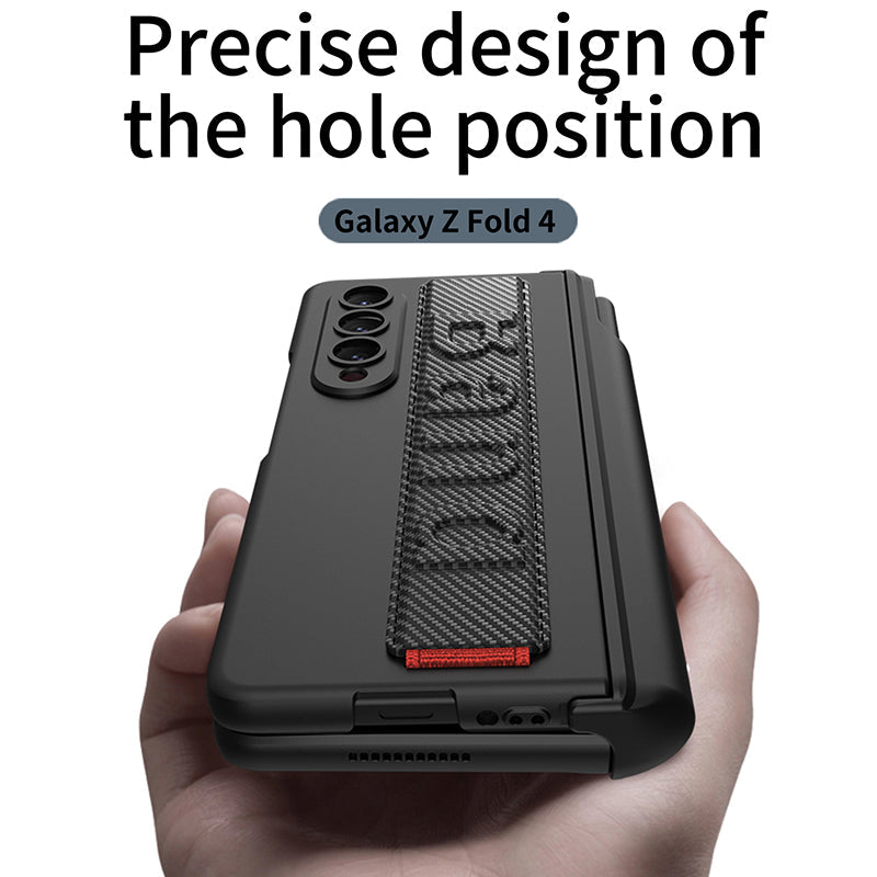 Magnetic hinged wristband toughened film integrated case For Samsung Galaxy Z Fold4