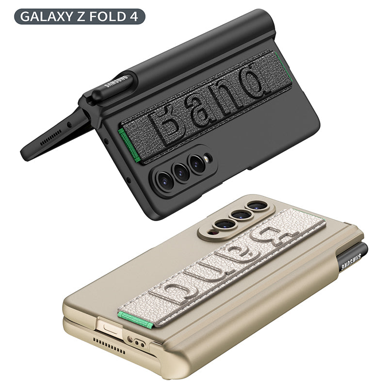 Magnetic hinged wristband toughened film integrated case For Samsung Galaxy Z Fold4