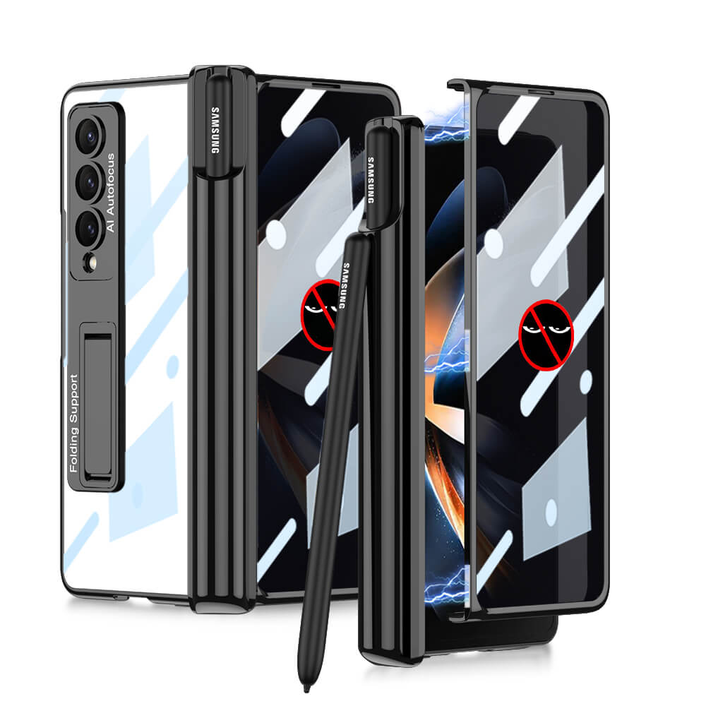 Galaxy Z Fold4 | Magnetic Pen Holder Folding Bracket shell Privacy Film Integration Case