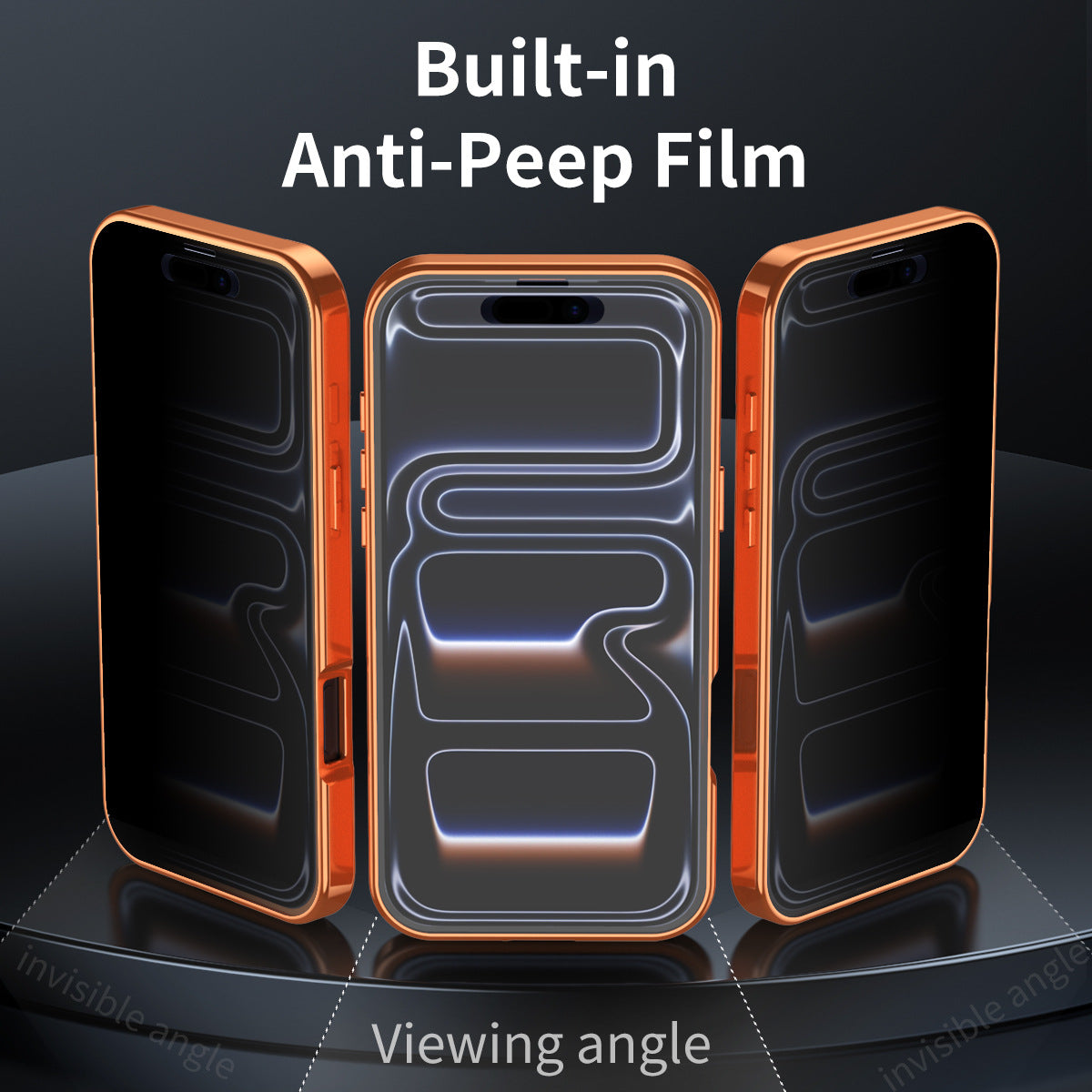 Original Luxury Magnet Ring Stand Protective Case with Anti-Peep Film For iPhone 17 Pro Max/17 Pro/17