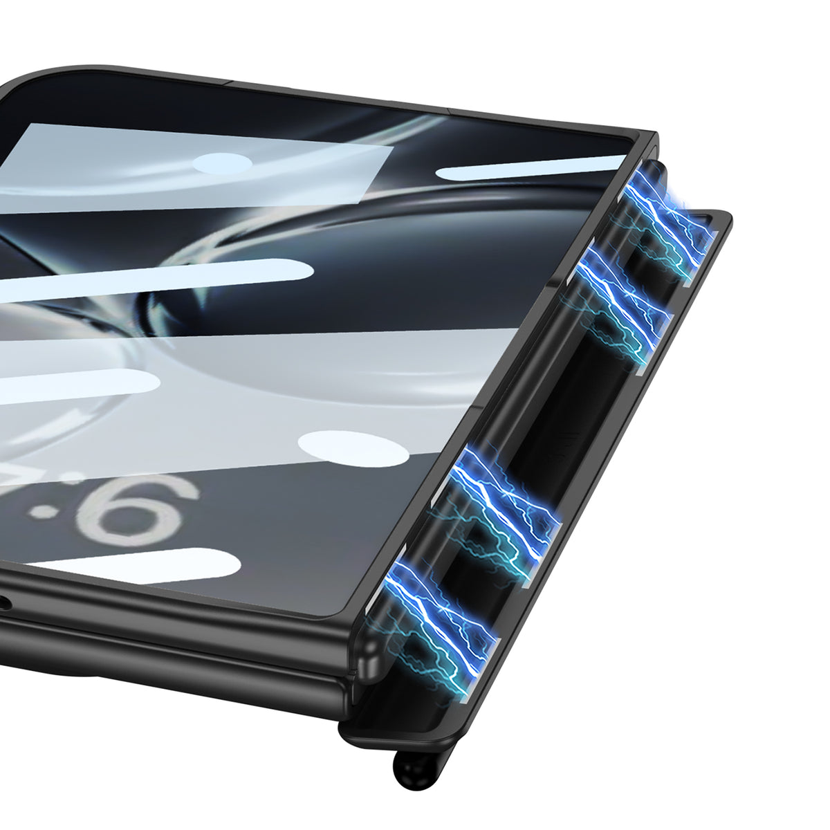 Magnetic All-included Screen Glass Film Protective Case With Pen Slot For iPhone Duo