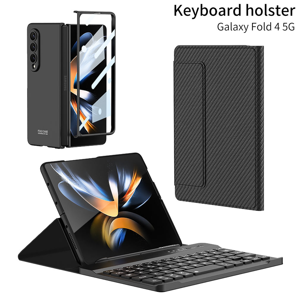 Bluetooth 3.0 Keyboard Magnetic All-inclusive Leather Cover For Samsung Galaxy Z Fold3 Fold4 5G Come With keyboard+Holster Bracket+Phone Case+Capacitive Pen