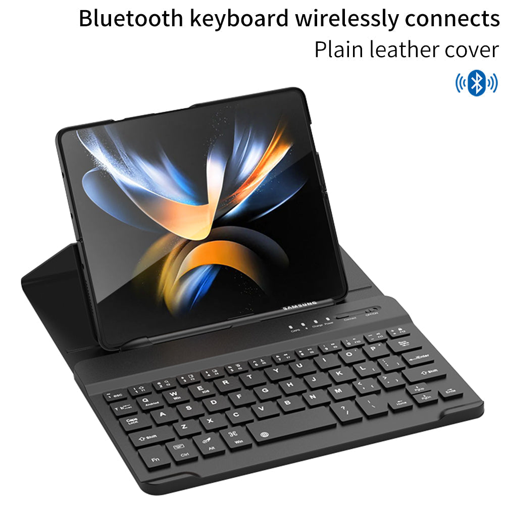 Bluetooth 3.0 Keyboard Magnetic All-inclusive Leather Cover For Samsung Galaxy Z Fold3 Fold4 5G Come With keyboard+Holster Bracket+Phone Case+Capacitive Pen