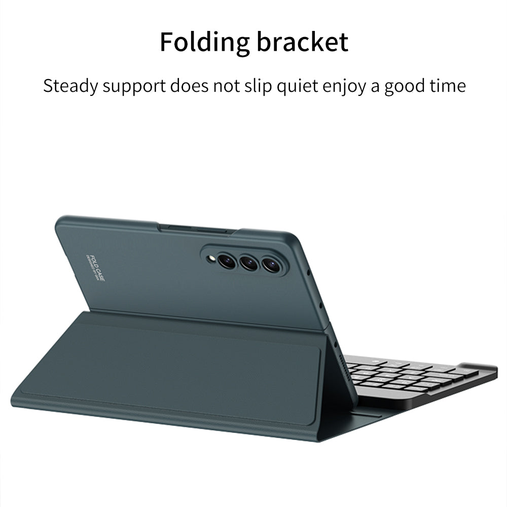 Bluetooth 3.0 Keyboard Magnetic All-inclusive Leather Cover For Samsung Galaxy Z Fold3 Fold4 5G Come With keyboard+Holster Bracket+Phone Case+Capacitive Pen