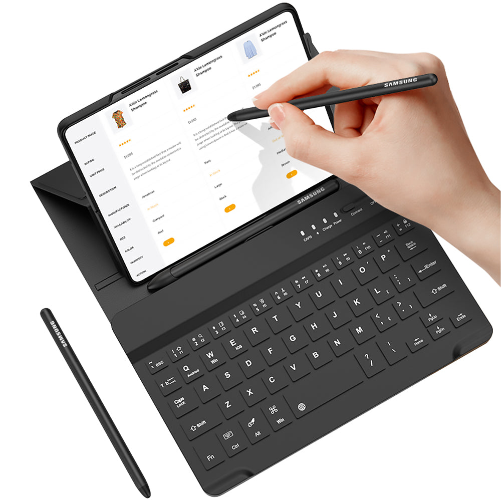 Bluetooth 3.0 Keyboard Magnetic All-inclusive Leather Cover For Samsung Galaxy Z Fold3 Fold4 5G Come With keyboard+Holster Bracket+Phone Case+Capacitive Pen