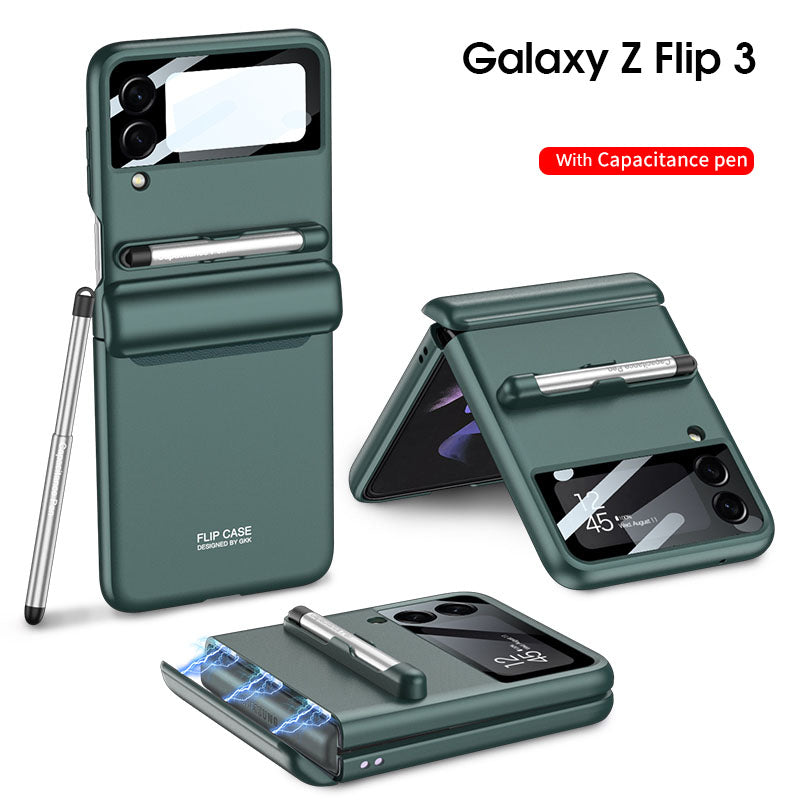 Magnetic All-included Shockproof Hard Case With S Pen Slot For Samsung Galaxy Z Flip4 Flip3 5G