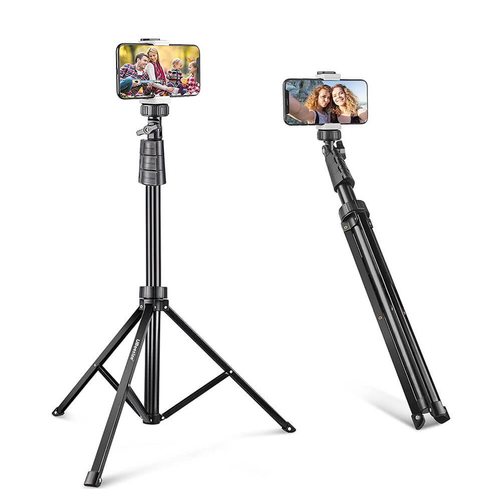 67" Phone Tripod&Selfie Stick, Camera Tripod Stand with Wireless Remote and Phone Holder, Perfect for Selfies/Video Recording/Live Streaming