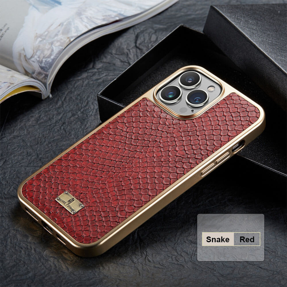 Dealggo UK | Luxury Leather Snake Pattern iPhone Case