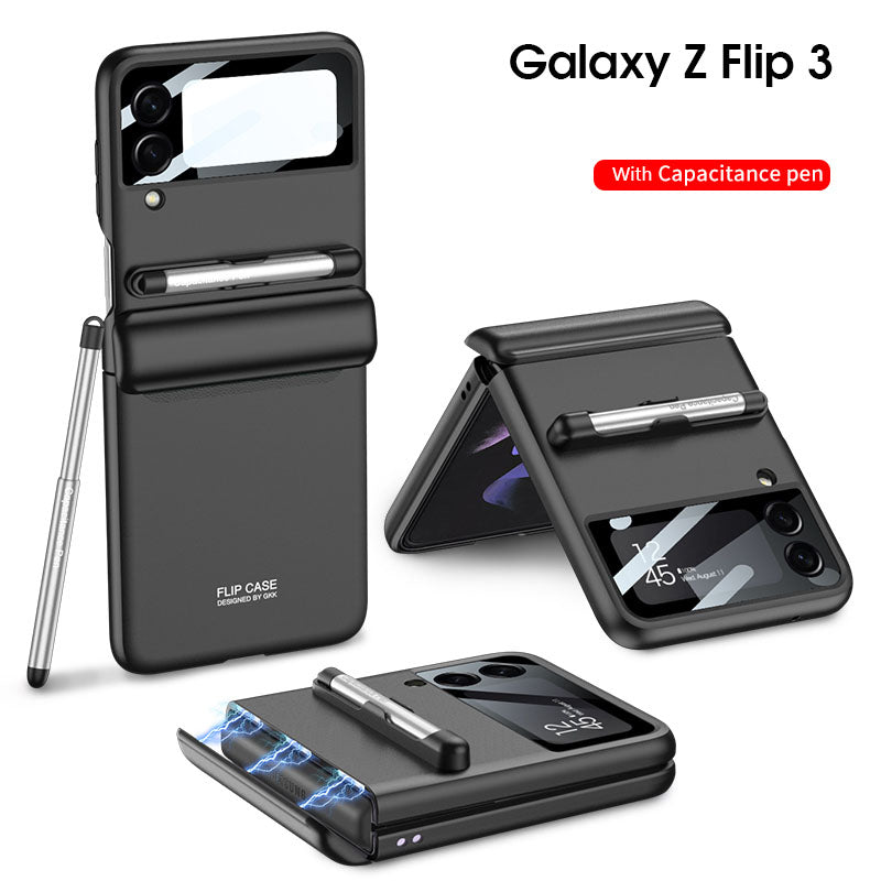 Magnetic All-included Shockproof Hard Case With S Pen Slot For Samsung Galaxy Z Flip4 Flip3 5G