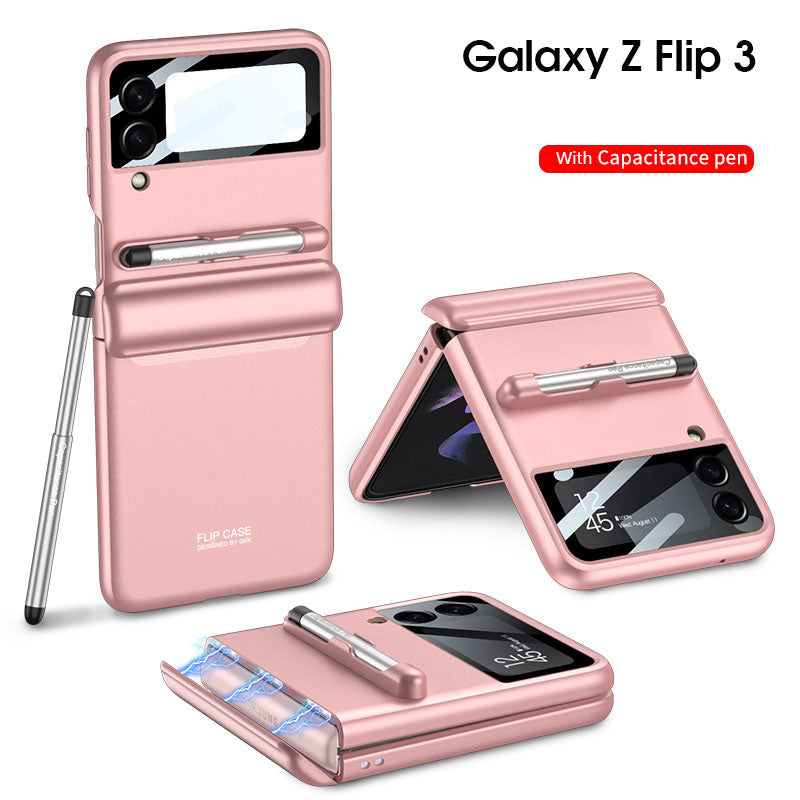 Magnetic All-included Shockproof Hard Case With S Pen Slot For Samsung Galaxy Z Flip4 Flip3 5G