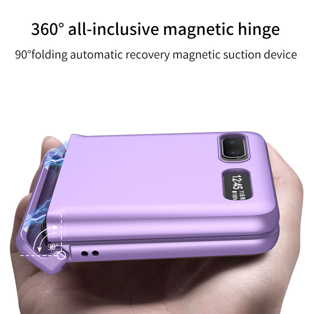 Magnetic All-included Shockproof Plastic Hard Cover For Samsung Galaxy Z Flip 5G