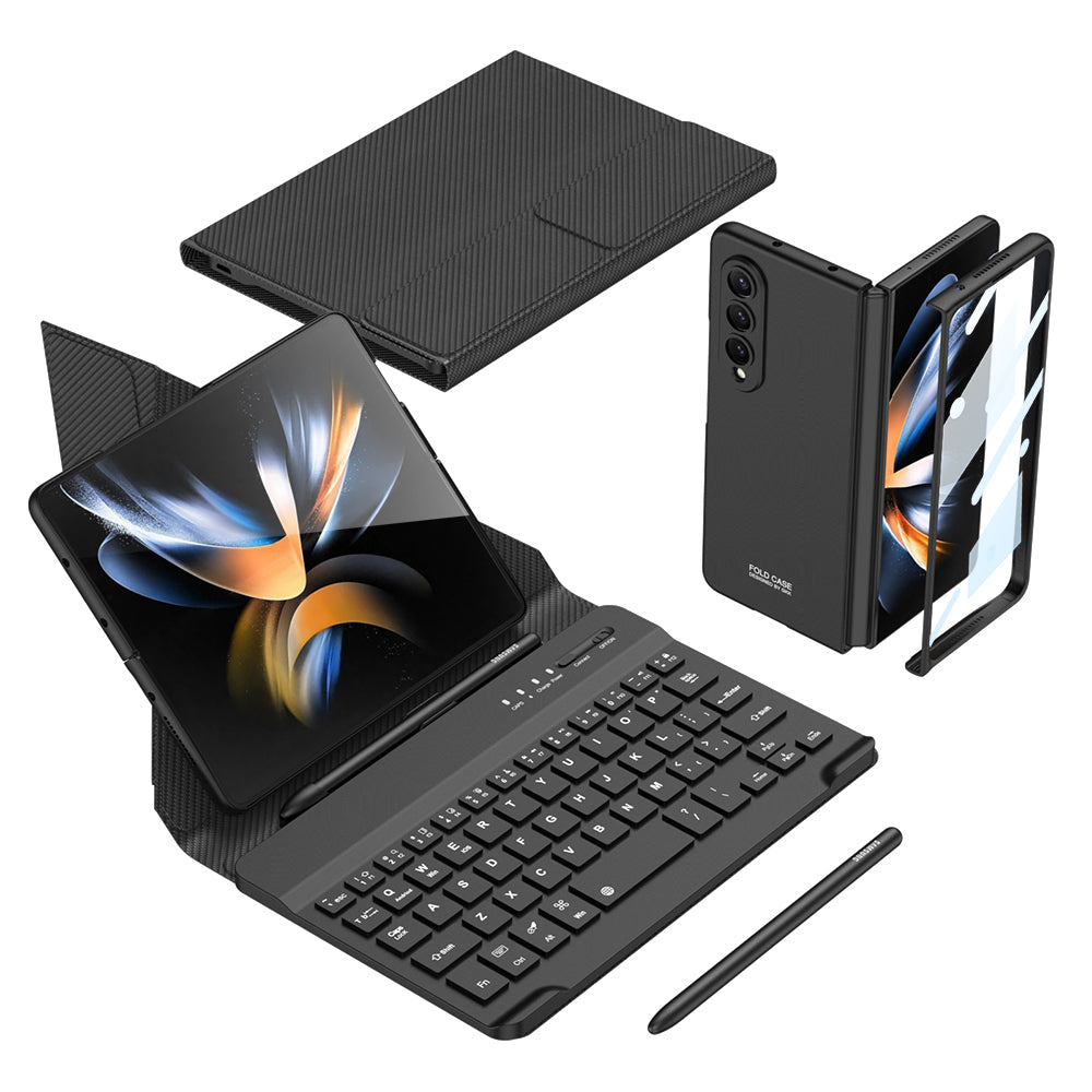 Bluetooth 3.0 Keyboard Magnetic Folding Bracket All-inclusive Leather Cover For Samsung Galaxy Z Fold3 Fold4 5G