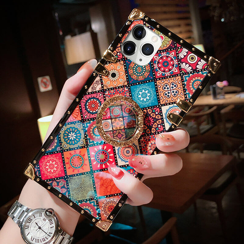 Bohemian retro style phone case | Red