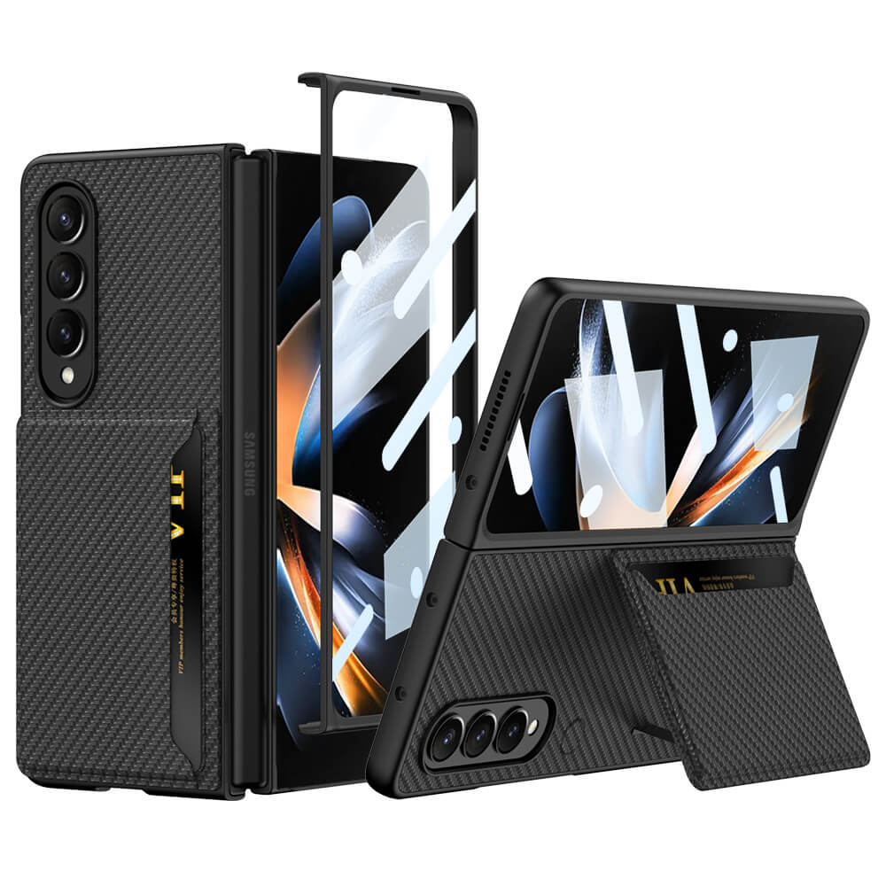 Dealggo UK | Card Bag Bracket Leather Case For Samsung Galaxy Z Fold4 5G