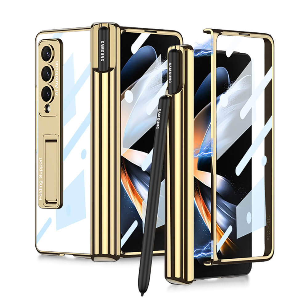 Galaxy Z Fold4 | Magnetic Pen Holder Folding Bracket shell Privacy Film Integration Case