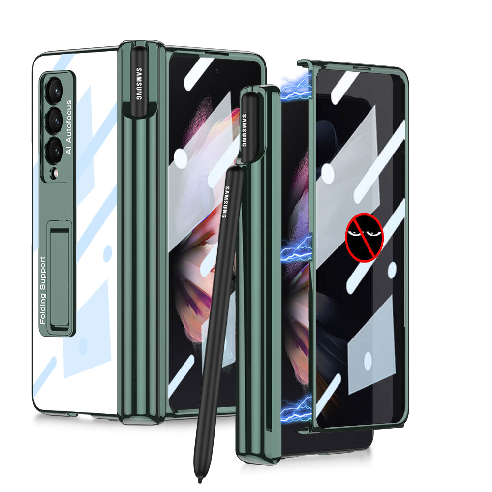 Galaxy Z Fold4 | Magnetic Pen Holder Folding Bracket shell Privacy Film Integration Case