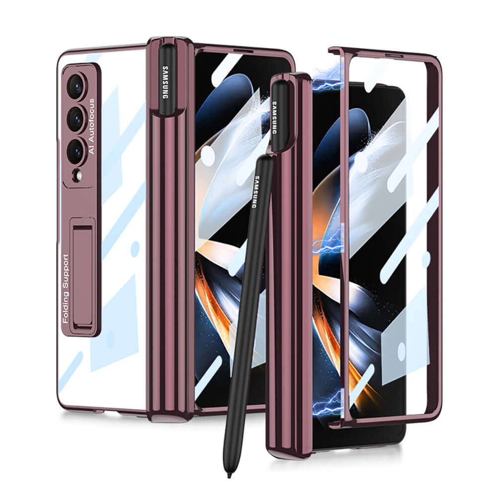 Galaxy Z Fold4 | Magnetic Pen Holder Folding Bracket shell Privacy Film Integration Case