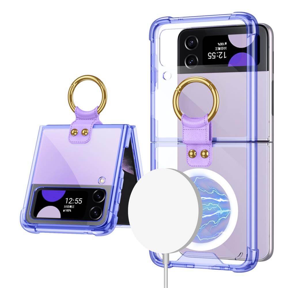 Galaxy Z Flip3 Flip4 Magnetic MagSafe Airbag Anti-fall Wireless Charging Phone Case